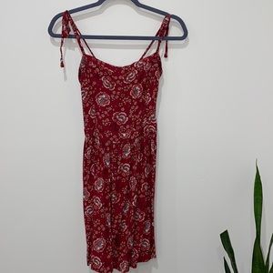 Red hollister strap mini dress
